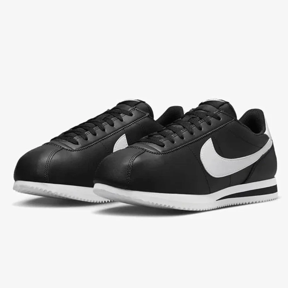 Men's Size 10 - Nike Cortez Shoes Black/White Sneakers DM4044 001 NEW